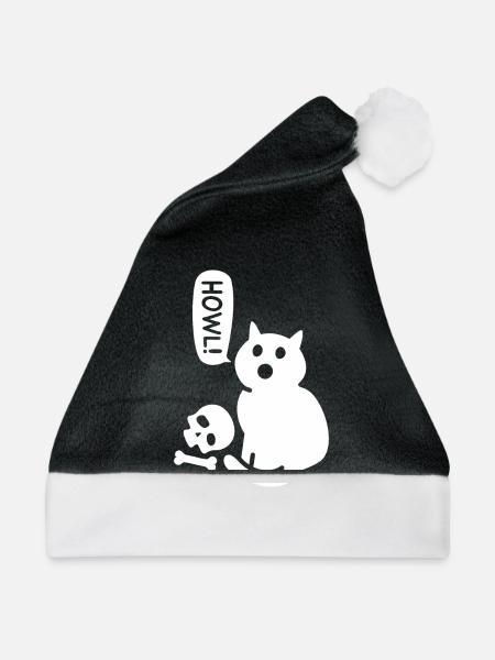 Heulen der Pussycat - Weihnachtsmütze - Schwarz/Weiß