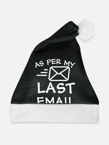 Gemäß meiner letzten E-Mail - Weihnachtsmütze - Schwarz/Weiß - Vorne