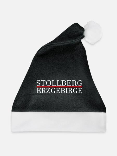 Stollberg Erzgebirge - Weihnachtsmütze - Schwarz/Weiß - Vorne