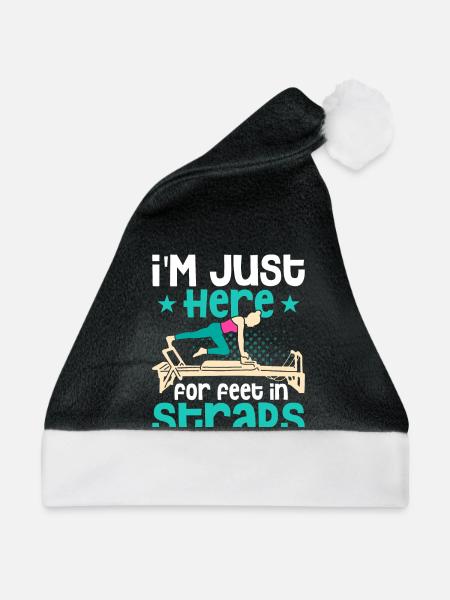 I'm Just Here For Feet In Straps Pilates Fitness - Weihnachtsmütze - Schwarz/Weiß - Vorne