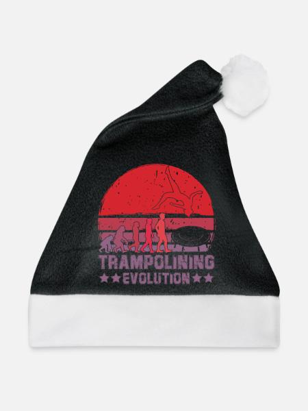 Evolution des Trampolinspringens - Weihnachtsmütze - Schwarz/Weiß