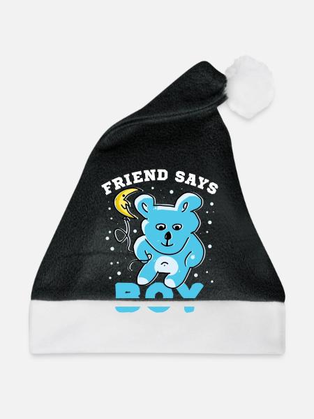 Junge - Babyshower - Weihnachtsmütze - Schwarz/Weiß