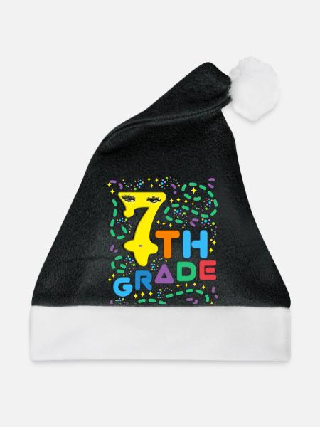Seventh grade - Weihnachtsmütze - Schwarz/Weiß