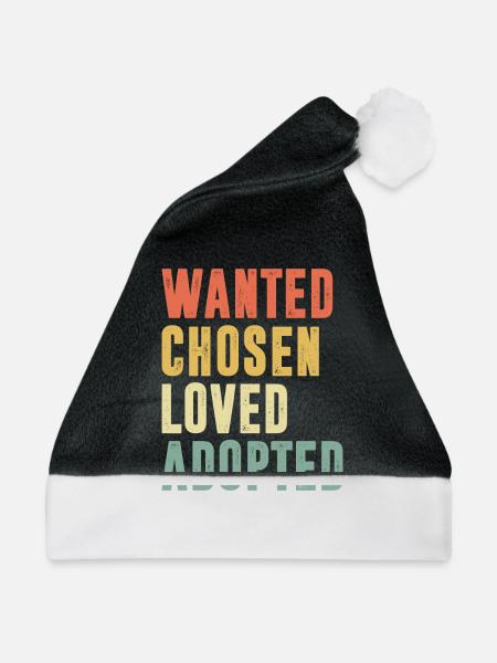 Wanted Chosen Loved Adopted - Weihnachtsmütze - Schwarz/Weiß