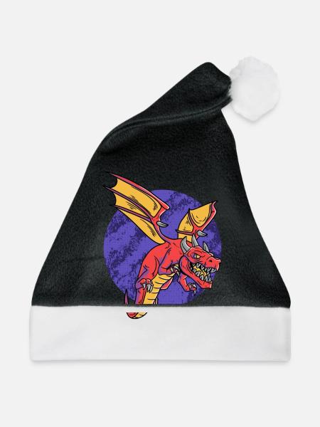 Fantasy RPG Dragons Magic Dungeon - Weihnachtsmütze - Schwarz/Weiß