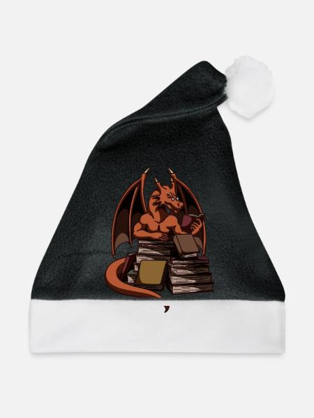 Drachenlesender magischer Dungeon - Weihnachtsmütze - Schwarz/Weiß