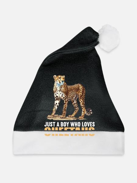 Cheetah Geparde Gepard - Weihnachtsmütze - Schwarz/Weiß