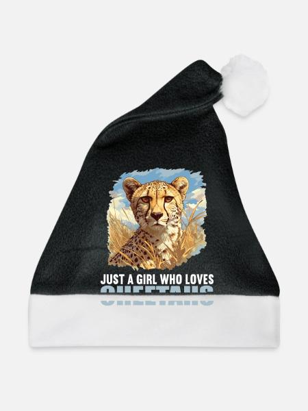 Cheetah Geparde Gepard - Weihnachtsmütze - Schwarz/Weiß