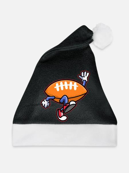 Rugby Fußballer Touchdown Fußball - Weihnachtsmütze - Schwarz/Weiß