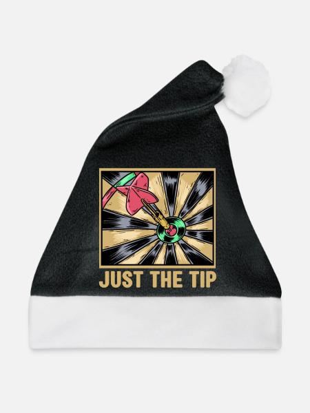Dartist Just The Tip Bullseye Arrow Dart - Weihnachtsmütze - Schwarz/Weiß - Vorne