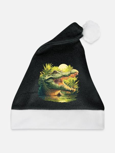 Krokodile Krokodil - Weihnachtsmütze - Schwarz/Weiß