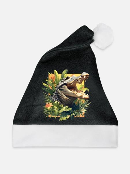 Krokodile Krokodil - Weihnachtsmütze - Schwarz/Weiß