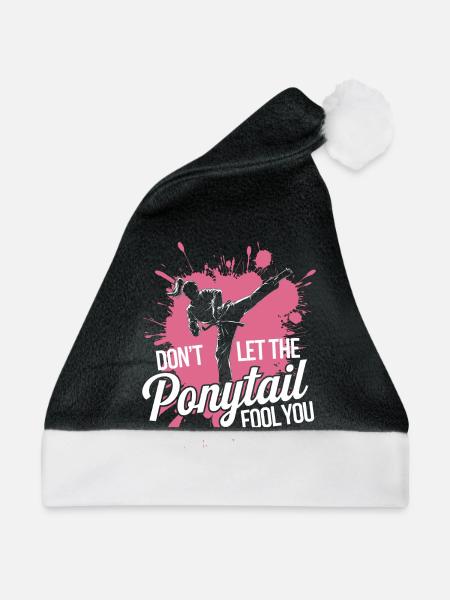 Karate mit Entschlossenheit - Weihnachtsmütze - Schwarz/Weiß