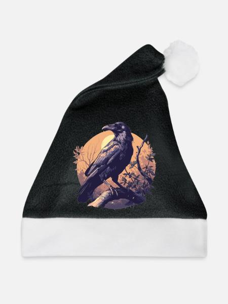 Krähen Krähe - Weihnachtsmütze - Schwarz/Weiß