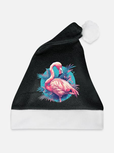 Flamingos Flamingo - Weihnachtsmütze - Schwarz/Weiß