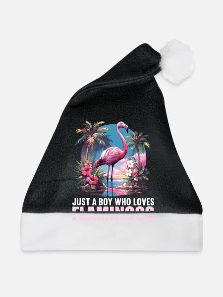 Flamingos Flamingo - Weihnachtsmütze - Schwarz/Weiß