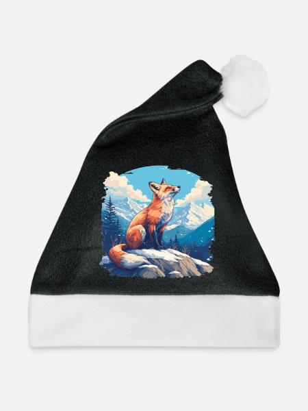 Füchse Fuchs - Weihnachtsmütze - Schwarz/Weiß