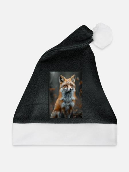 Füchse Fuchs - Weihnachtsmütze - Schwarz/Weiß