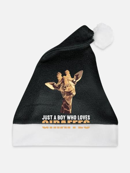 Giraffen Giraffe - Weihnachtsmütze - Schwarz/Weiß