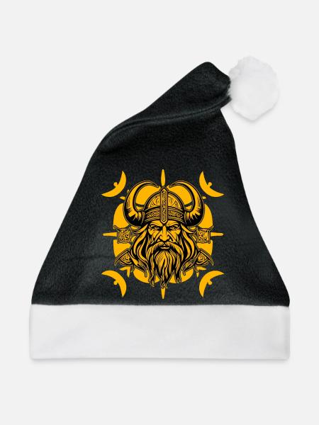 Wikinger - Weihnachtsmütze - Schwarz/Weiß