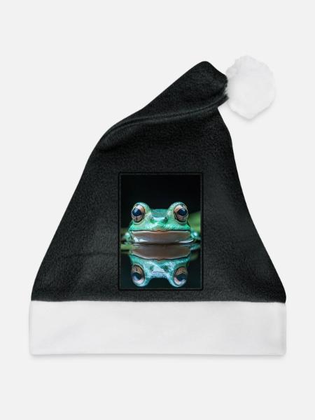 Frosch Frösche - Weihnachtsmütze - Schwarz/Weiß