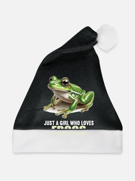 Frosch Frösche - Weihnachtsmütze - Schwarz/Weiß