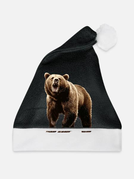 Grizzlybären Grizzlybär - Weihnachtsmütze - Schwarz/Weiß