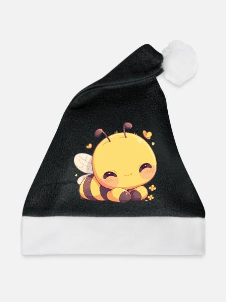 Bienen Biene - Weihnachtsmütze - Schwarz/Weiß
