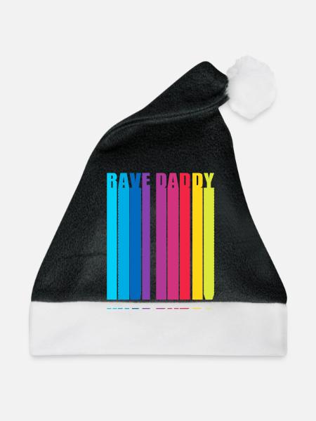 Rave Raver Techno music Techno bass Mischpult - Weihnachtsmütze - Schwarz/Weiß - Vorne
