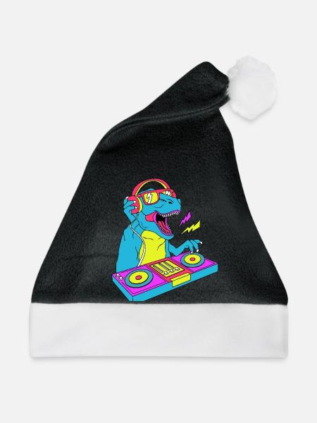 Rave Raver Techno music Techno bass Mischpult - Weihnachtsmütze - Schwarz/Weiß - Vorne