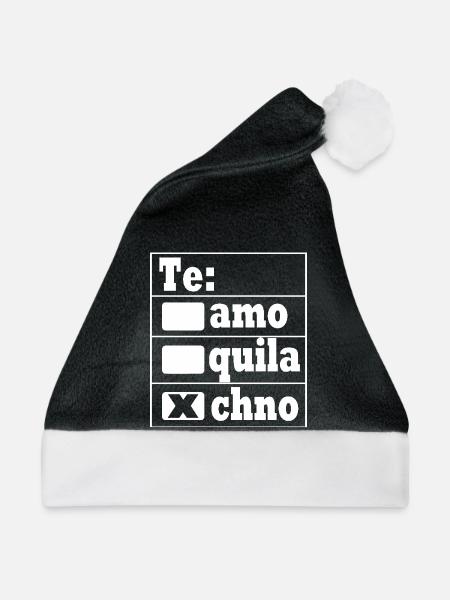 Rave Raver Techno music Techno bass Mischpult - Weihnachtsmütze - Schwarz/Weiß - Vorne