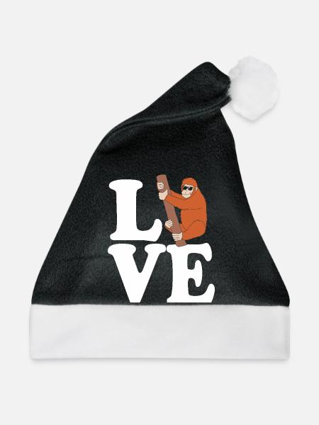 Orang Utan - Weihnachtsmütze - Schwarz/Weiß