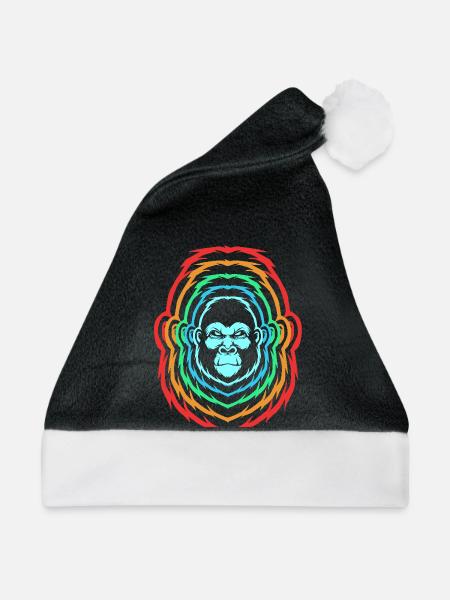 Gorilla - Weihnachtsmütze - Schwarz/Weiß