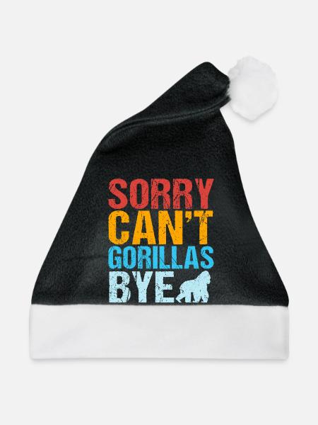 Gorilla - Weihnachtsmütze - Schwarz/Weiß