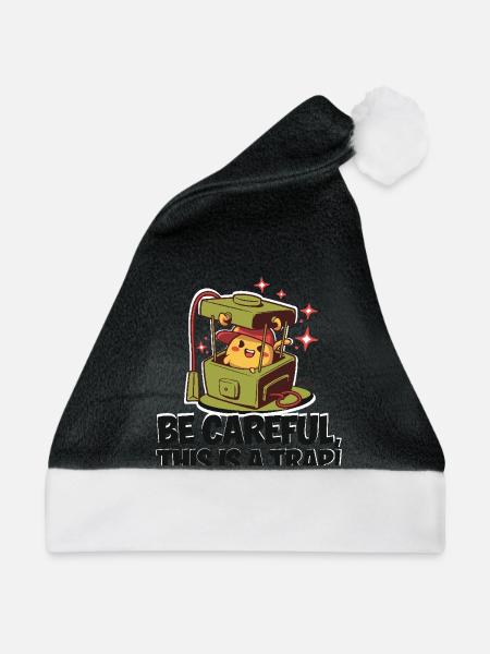 VORSICHTIG - Weihnachtsmütze - Schwarz/Weiß