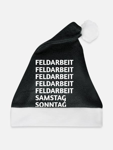 Feldarbeit - Weihnachtsmütze - Schwarz/Weiß - Vorne