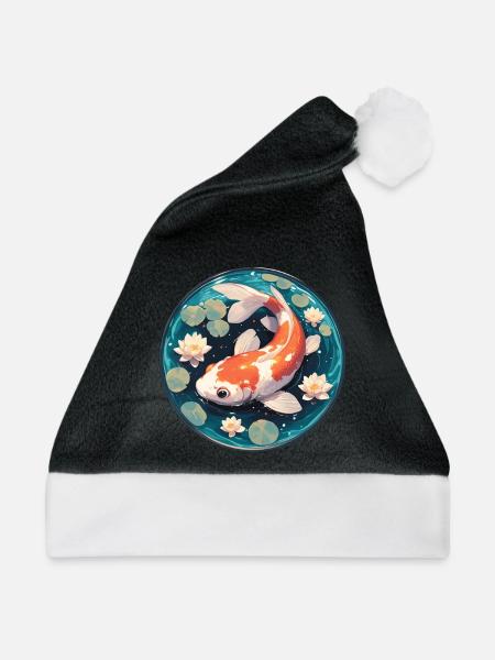 Kois Koi Karpfen - Weihnachtsmütze - Schwarz/Weiß