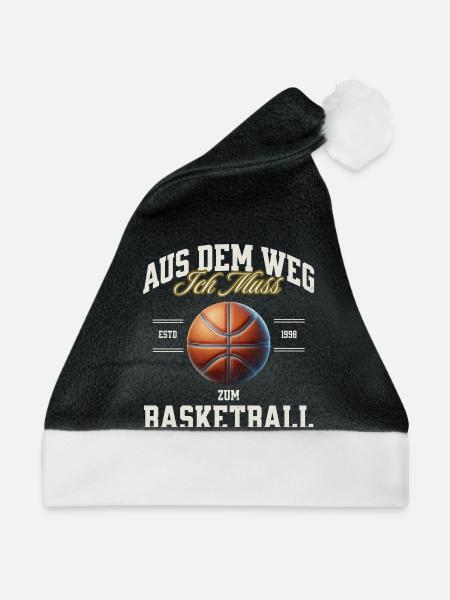 Basketball Basketballer - Weihnachtsmütze - Schwarz/Weiß