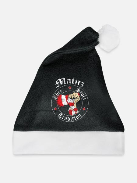 Mainz Ehre Stolz Tradition No II - Weihnachtsmütze - Schwarz/Weiß - Vorne