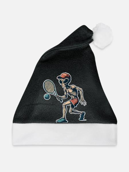 Alien Tennis - Weihnachtsmütze - Schwarz/Weiß