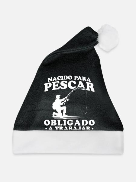 Geboren als Fischfischer - Weihnachtsmütze - Schwarz/Weiß