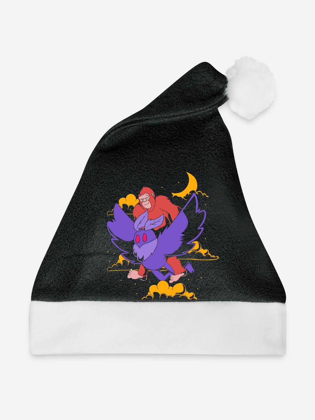 Mottenmann - Weihnachtsmütze - Schwarz/Weiß - Vorne