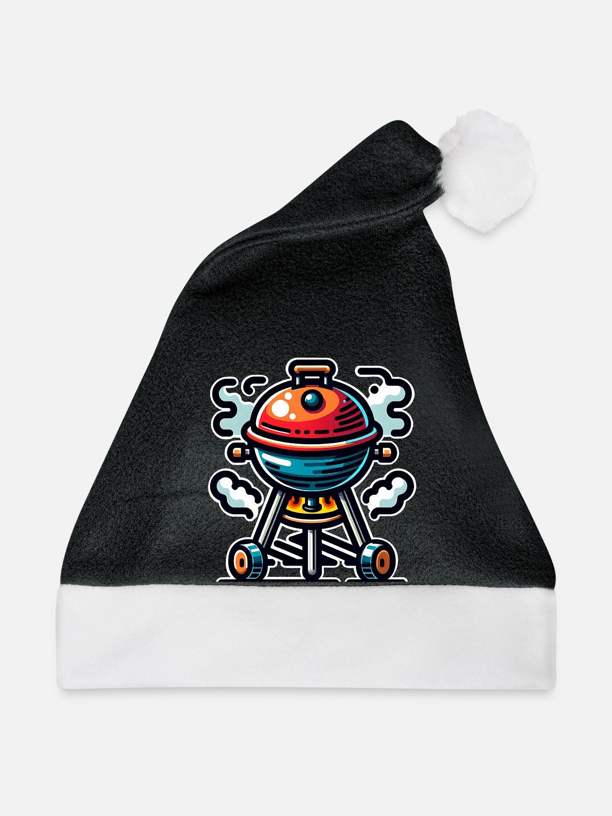 Grill - Weihnachtsmütze - Schwarz/Weiß - Vorne