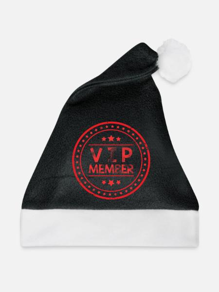Vip Mitglied - Weihnachtsmütze - Schwarz/Weiß - Vorne
