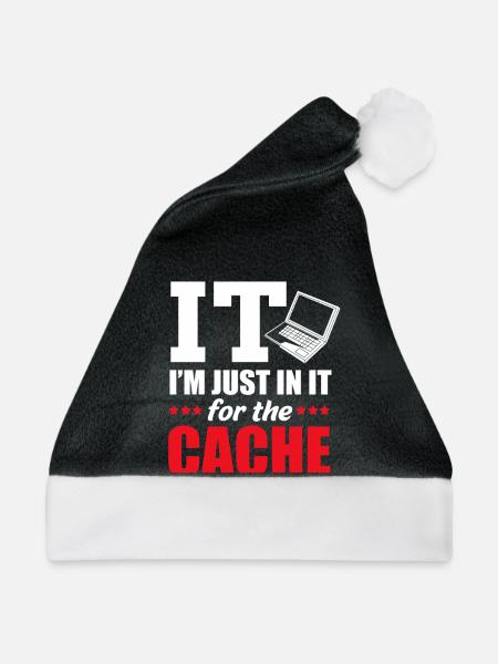 Tech Support - Weihnachtsmütze - Schwarz/Weiß - Vorne