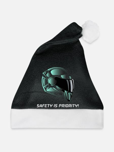 SICHERHEIT HAT PRIORITÄT - Weihnachtsmütze - Schwarz/Weiß