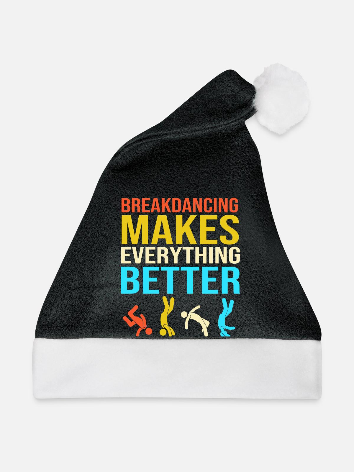 Breakdance - Weihnachtsmütze - Schwarz/Weiß - Vorne