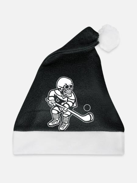 Feldhockeyspieler Feldhockey - Weihnachtsmütze - Schwarz/Weiß