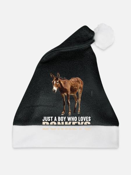 Donkey Esel - Weihnachtsmütze - Schwarz/Weiß