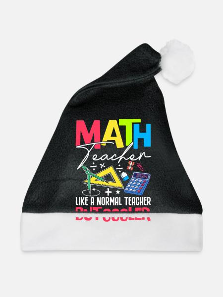 MATH TEACHER - Weihnachtsmütze - Schwarz/Weiß